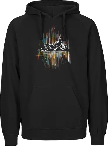 Borlis road - aurora, mountain - Fairtrade Hoodie