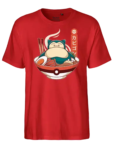 Ramen Nap - ramen, sleep, nap, pocket, monster - Fairtrade T-Shirt