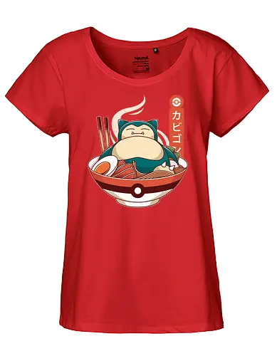 Ramen Nap - ramen, sleep, nap, pocket, monster - Fairtrade Girl Shirt