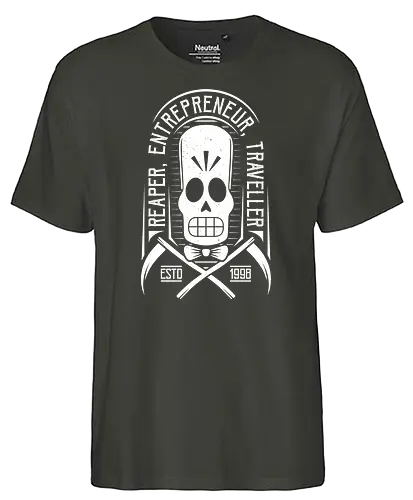 Calavera - grim, fandango, skeleton, gaming, retrogames - Fairtrade T-Shirt