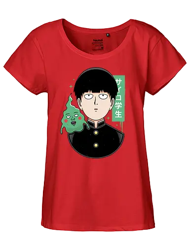 Psycho Student - mob, psycho, anime, manga - Fairtrade Girl Shirt