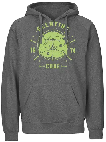 Gelatine Cube - dungeon, dragon, gelatine, pen and paper - Fairtrade Hoodie