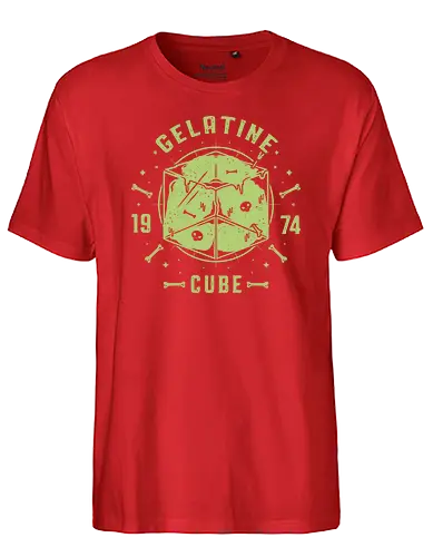 Gelatine Cube - dungeon, dragon, gelatine, pen and paper - Fairtrade T-Shirt