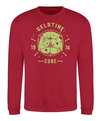 Gelatine Cube - dungeon, dragon, gelatine, pen and paper - Sweatshirt