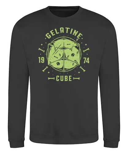 Gelatine Cube - dungeon, dragon, gelatine, pen and paper - Sweatshirt