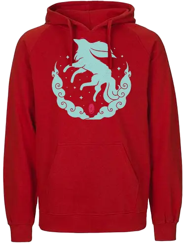 Ruby Magical Creature - gaming, fantasy, fox, cute, creature - Fairtrade Hoodie