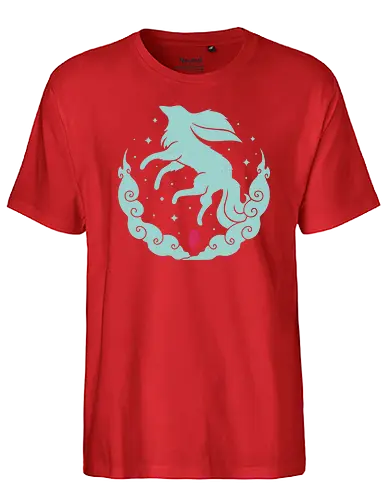 Ruby Magical Creature - gaming, fantasy, fox, cute, creature - Fairtrade T-Shirt