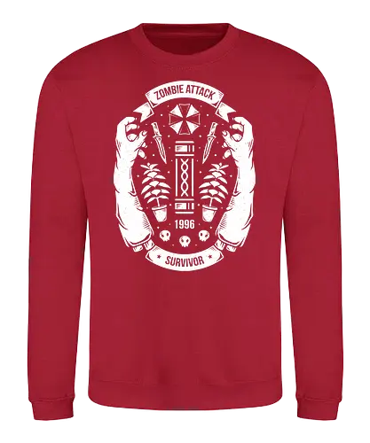 Zombie Attack Survivor - zombie, Resident, evil, apocalypse - Sweatshirt