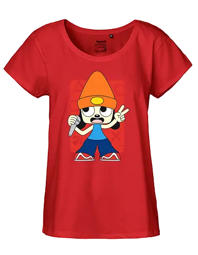 The Rapper - Parappa, gaming, retro, rap, music - Fairtrade Girl Shirt