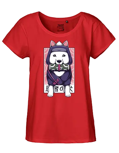 Ninja Dog - cute, ninja, Dogo - Fairtrade Girl Shirt