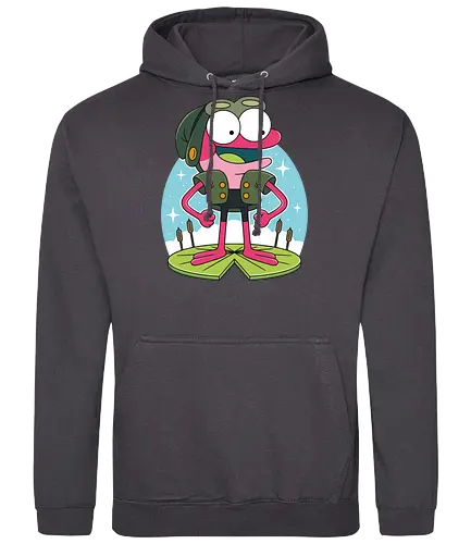Pink Frog - Frog, Water lily, Lake - Standard Hoodie