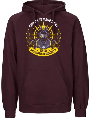 Spreading Democracy - hell, diver, bug, alien, shooter, gaming - Fairtrade Hoodie