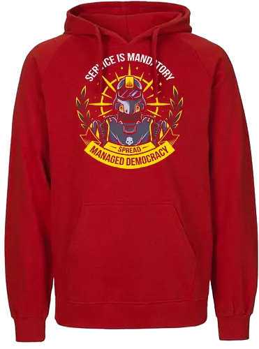 Spreading Democracy - hell, diver, bug, alien, shooter, gaming - Fairtrade Hoodie