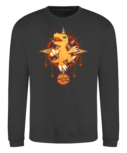 Crest of Courage - digital, monsters, courage, mut, dino - Sweatshirt