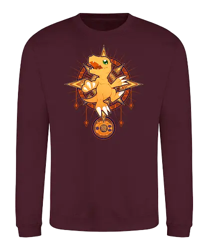 Crest of Courage - digital, monsters, courage, mut, dino - Sweatshirt