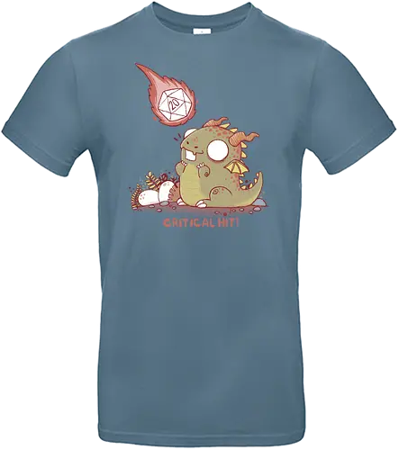 Critical Hit - dragon, rpg, pen and paper, critical roll, w20, d20 - Standard T-Shirt
