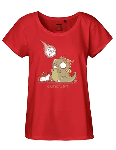 Critical Hit - dragon, rpg, pen and paper, critical roll, w20, d20 - Fairtrade Girl Shirt