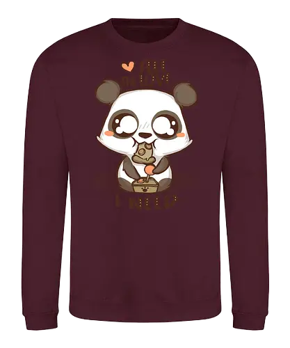 All the love I need - kawaii, panda, pizza, gaming, love - Sweatshirt