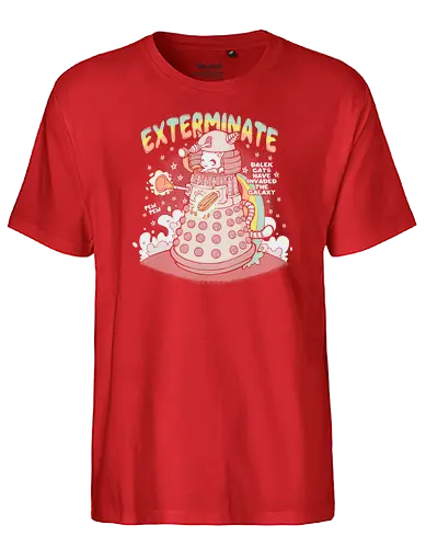 Dalecat - katze, Invade, space, dalek, doctor, dr who - Fairtrade T-Shirt
