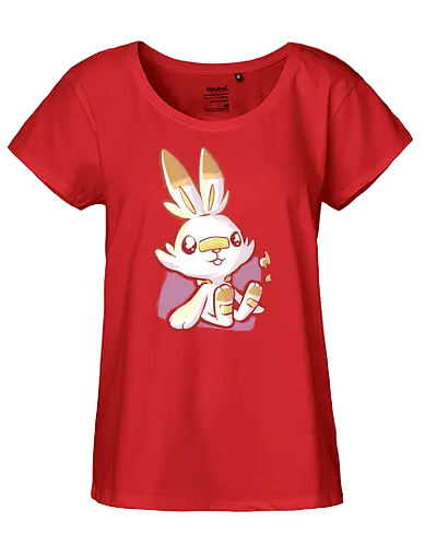 Fire Bunny - pocket, monster, starter, feuer, bunny, hase, kaninchen - Fairtrade Girl Shirt