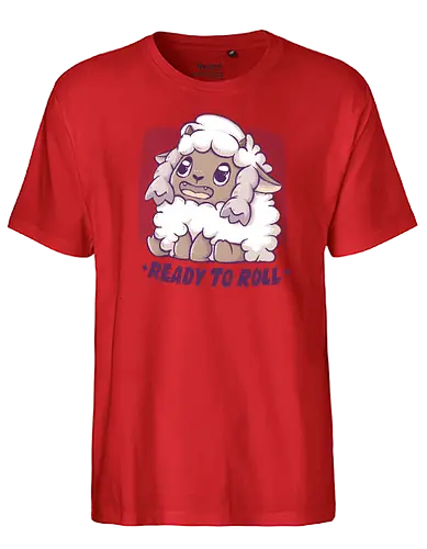 Ready to Roll - pocket, monster, sheep, schaf, fluffy, cute - Fairtrade T-Shirt