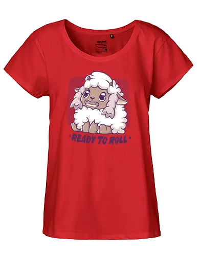 Ready to Roll - pocket, monster, sheep, schaf, fluffy, cute - Fairtrade Girl Shirt