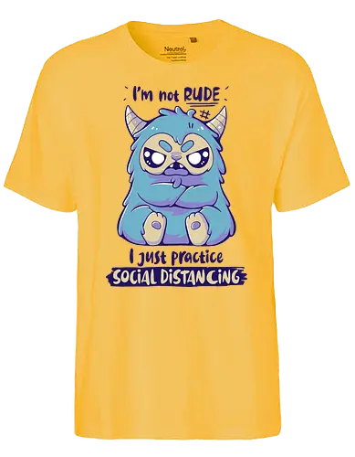 Social Distancing - Social Distancing, Corona, Stay home, monster, distance, abstand - Fairtrade T-Shirt