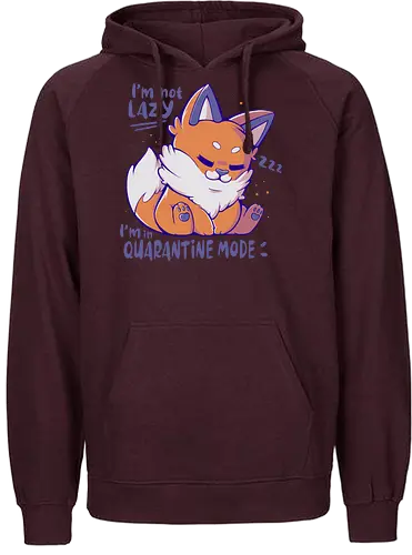 Quarantine Mode - Quarantäne, Social Distancing, Corona, fuchs, fox - Fairtrade Hoodie