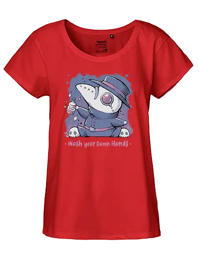 Wash Your Damn Hands - Plague, Pest, Pestdoktor, Pestvogel, Corona - Fairtrade Girl Shirt