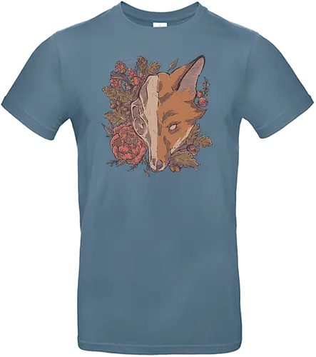 Autumn Fox Skull - fox, herbst, fuchs, autumn, skull, schädel - Standard T-Shirt