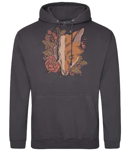 Autumn Fox Skull - fox, herbst, fuchs, autumn, skull, schädel - Standard Hoodie