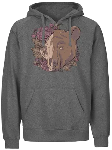 Autumn Bear Skull - herbst, bär, skull, schädel, autumn, br - Fairtrade Hoodie