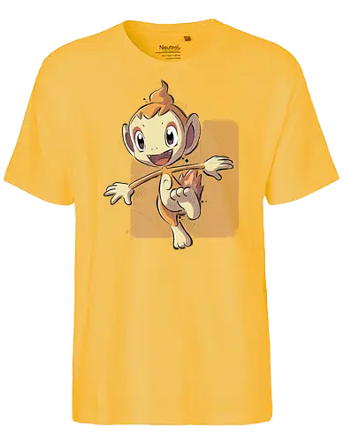 Fire Monkey - affe, pocket, monster, fire, starter - Fairtrade T-Shirt