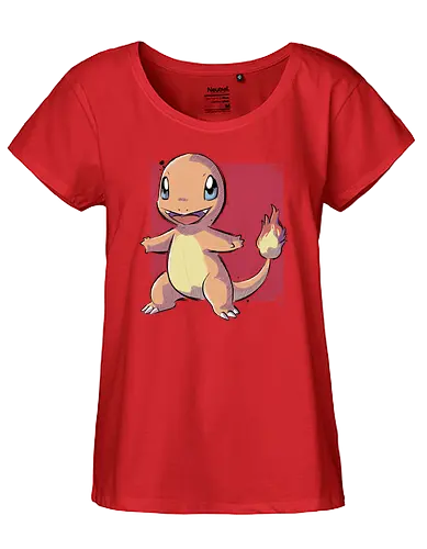 Fire Lizard - Fire Lizar, pocket, monster, gaming - Fairtrade Girl Shirt