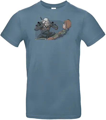 Think Jaskier think - tv, mashup, meme, Think, Invincible, witcher, Jaskier, Witcher - Standard T-Shirt