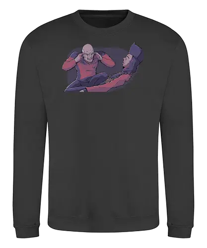 Think Q think - tv, meme, Invincible, Think, Q, captain, mashup, Jn Luc - Sweatshirt