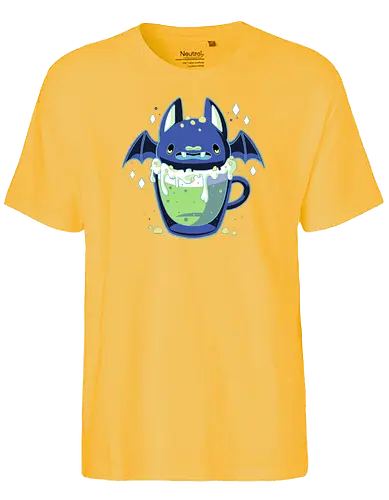 Cute Bat Drink - bat, cute, kawaii, drink, food, horror, halloween - Fairtrade T-Shirt