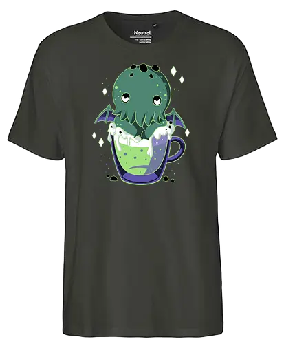 Cute Sea Monster Drink - cute, kawaii, drink, cthulhu - Fairtrade T-Shirt
