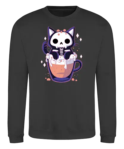 Cute Cat Drink - cute, cat, kawaii, katze, neko, drink - Sweatshirt