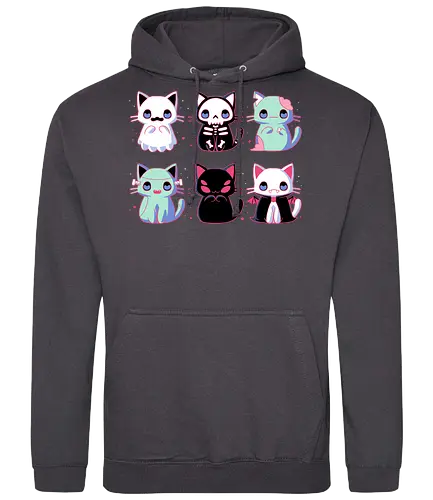 Halloween Cats - cat, katze, halloween, Spoopy, spooky, zombie, vampire - Standard Hoodie