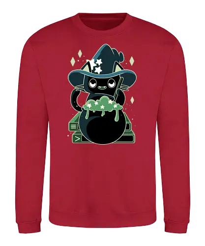 Witch Cat - cat, katze, hexe, witch, Spoopy, halloween - Sweatshirt