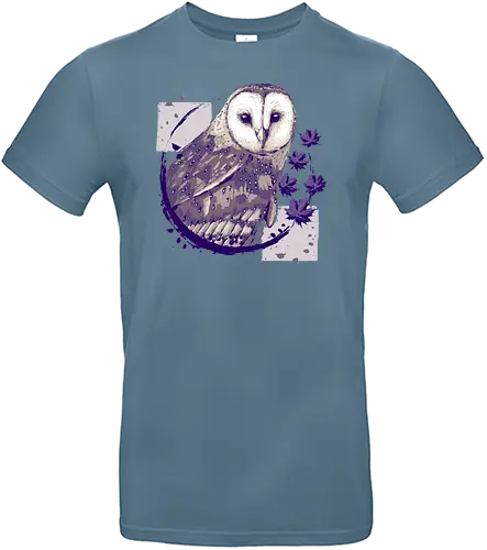Barn Owl Painting - owl, eule, herbst, autumn, forest, wald - Standard T-Shirt