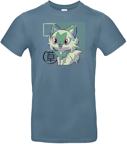 Grass Cat - pocket, monster, pflanze, cat, katze - Standard T-Shirt