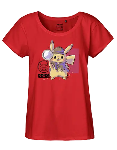 Detective - pocket, monster, detektiv, elektro, starter - Fairtrade Girl Shirt