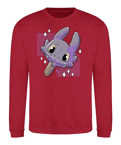Dragon Cream - ice, summer, snack, dragon, cute, icecream - Sweatshirt
