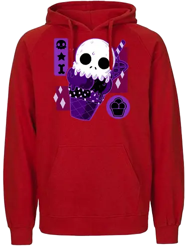 Skull Cream - eis, skull, schädel, summer, icecream - Fairtrade Hoodie