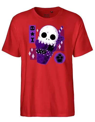 Skull Cream - eis, skull, schädel, summer, icecream - Fairtrade T-Shirt