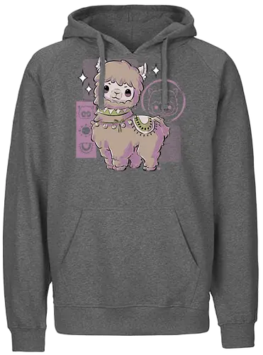 Cute Alpaca - alpaca, llama, lama, cute, Alpaka - Fairtrade Hoodie