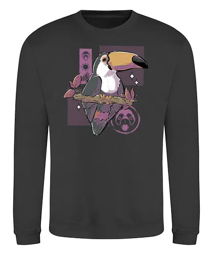 Cute Toucan - bird, birb, toucan, tukan, cute - Sweatshirt