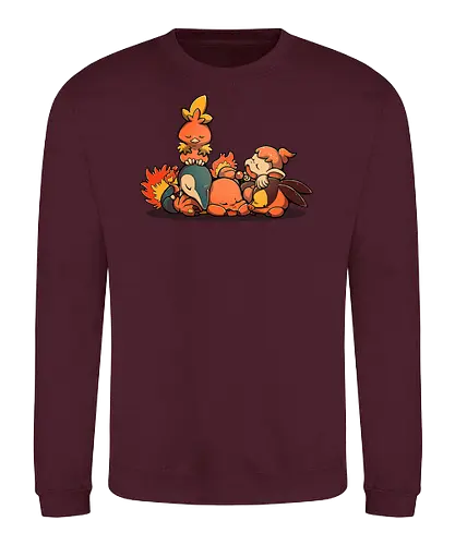 Sleepy Fire - pocket, monster, fire, feuer, starter - Sweatshirt